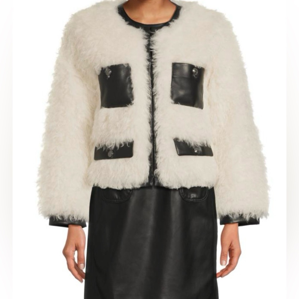 BCBG
​Faux Shearling Crop Jacket
CREAM , S